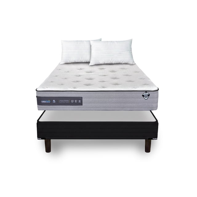 Juego de colchón Individual Therapedic HORUS + Box (Almohadas de Regalo)