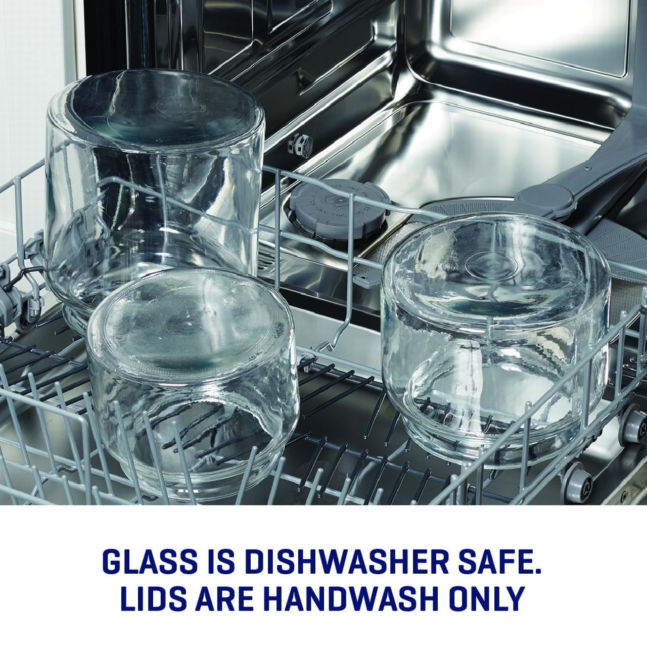 Anchor Hocking 3-Piece Montana Clear Glass Jar Storage Set with Black Metal Lids, 26-Cups - 3