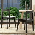 thumbnail image 3 of EYYTHUNG Farmhouse Wood Dining Chairs Set of 2, Mid Century Modern Wooden Dining Chairs, Armless Kitchen Chairs for Living Room Side Chair, Black, 3 of 6