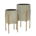 thumbnail image 1 of Sagebrook Home S/2 Jardinière sur Support en Métal, Pâte/gld, 1 of 3