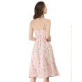 thumbnail image 6 of MODA NOVA Juniors Floral Twist Front Adjustable Strap Hidden Zipper Midi Dress, 6 of 8