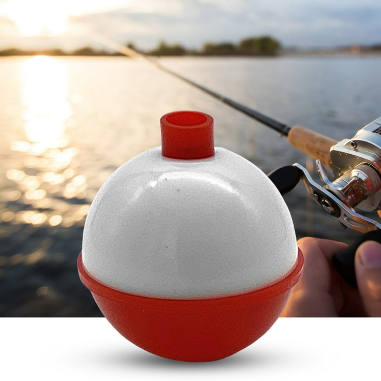 Fishing Bobber, Long Service Life Ball Shaped Fishing Float Decorative  White Red 50PCS 2 Specifications For Angling 