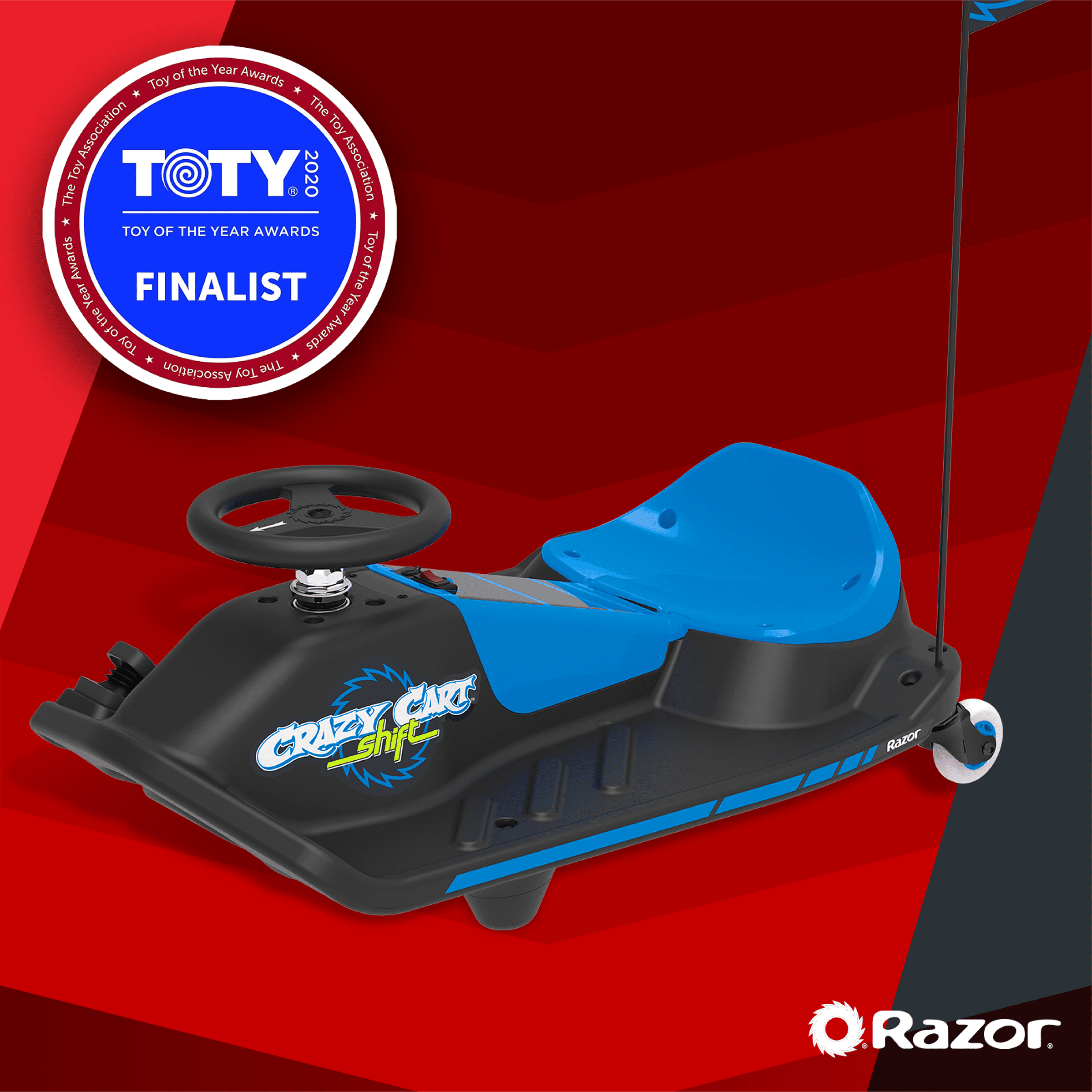 Razor 12v Crazy Cart Shift Electric Drifting Go Kart - Blue/black : Target
