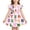 Pink, variant on Dresses for Girls Back To School Flutter Sleeve Ruched Crew Neck Cartoon Print Dress School Uniform for Girls Size 3-4 Years