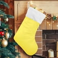 thumbnail image 5 of Coolnut 17.7 Inch Christmas Stockings, Plain Yellow Solid Color Presonalized Large Stocking Sock for Family Holiday Xmas Party Decorations 1PC, 5 of 7
