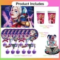 thumbnail image 2 of Harley Quinn Birthday Cups Party Supplies Decor Backdrop Paper Plates Fans Decorations Banner, 2 of 7