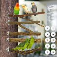 thumbnail image 4 of 5 piezas de madera para pájaros, soporte de percha, de juguete, árbol, tenedor, parque infantil, escalada para ardilla, periquitos, 15cm Salvador Juguetes para pájaros, 4 of 5