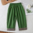 thumbnail image 2 of cfhntfmh Casual Pants for Childrens Girls Boys Lounge Striped Elastic Waisted Pants Comfy Wide Leg Pants for 0-5 Years, 2 of 3