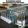 thumbnail image 6 of Inerposs Multipurpose Under Shelf Storage Rack, Steel Kitchen Organizer, Mug Holder for Coffee Cups, Paper Towel and Cutting Board Organizer, Space Saving Kitchen Rack, 6 of 6