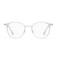 thumbnail image 4 of 3 Pairs Womens Fashion Blue Light Blocking Round Reading Glasses, Metal Transparent Lightweight Readers, 4 of 6
