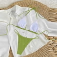thumbnail image 3 of 2 Piece Swimsuit for Women, Two Piece Swimsuit for Women, Full Coverage Bikini, Bikini Sets Women Thongs Cheeky Two Piece Swimsuit Swimwear Triangle Cute Bathing Suit String, Green XL, 3 of 4