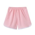 thumbnail image 4 of Girls' Pants Teen Boys Girls Casual Solid Shorts Summer Holiday Beach Pants Child Sport Shorts Athletic Shorts for Girl(Color:Pink,Size:12-13 Years), 4 of 4