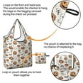 thumbnail image 4 of 5 Pack Foldable Shopping Bag,Classic Halloween Pattern Reusable Grocery Bags with Pockets,Large Reusable Tote Bags with Handles Waterproof & Lightweight, 4 of 6