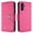 Rose, variant on for Samsung Galaxy A26 5G Wallet Case, Elegant Card Holder Cash Slot PU Leather Kickstand Wrist Strap Shockproof Protective Flip Women Girls Case Cover for Samsung Galaxy A26 5G, Pink