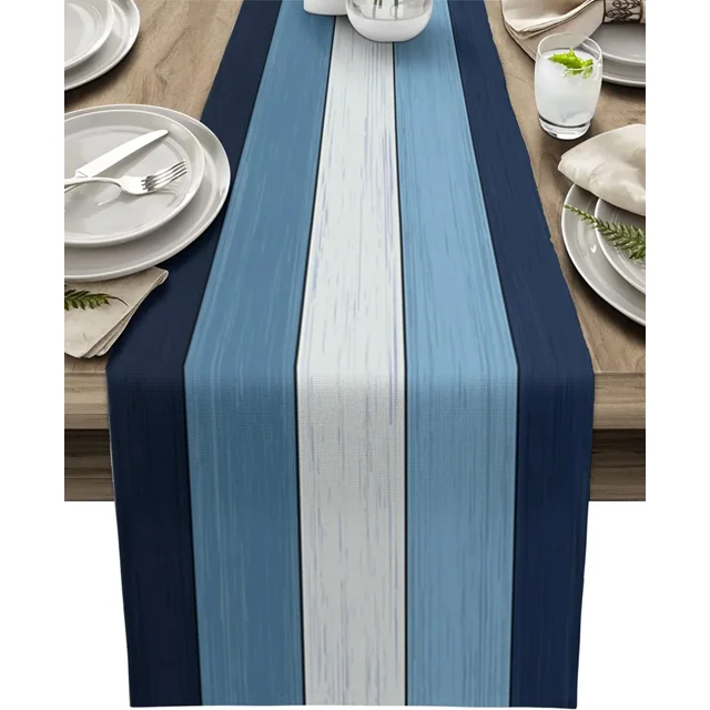 Farmhouse Fall Thanksgiving Table Runner Extra Long 108 inches-Retro Rustic Barn Wood Texture Ombre Burnt Orange Gray Non-Slip Rectangle Settings Decoration for Kitchen Home Dining Holiday