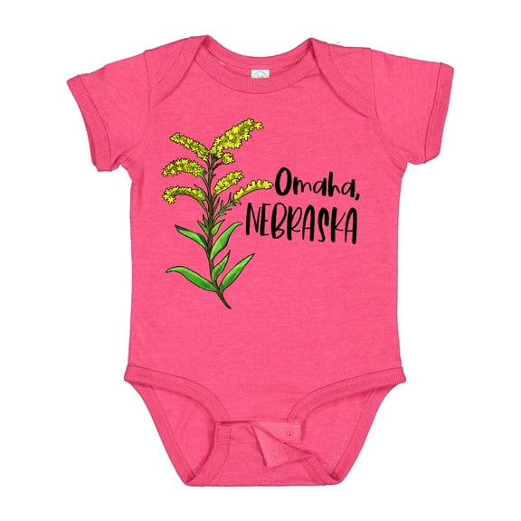Inktastic Omaha, Nebraska Goldenrod Flower Boys or Girls Baby Bodysuit