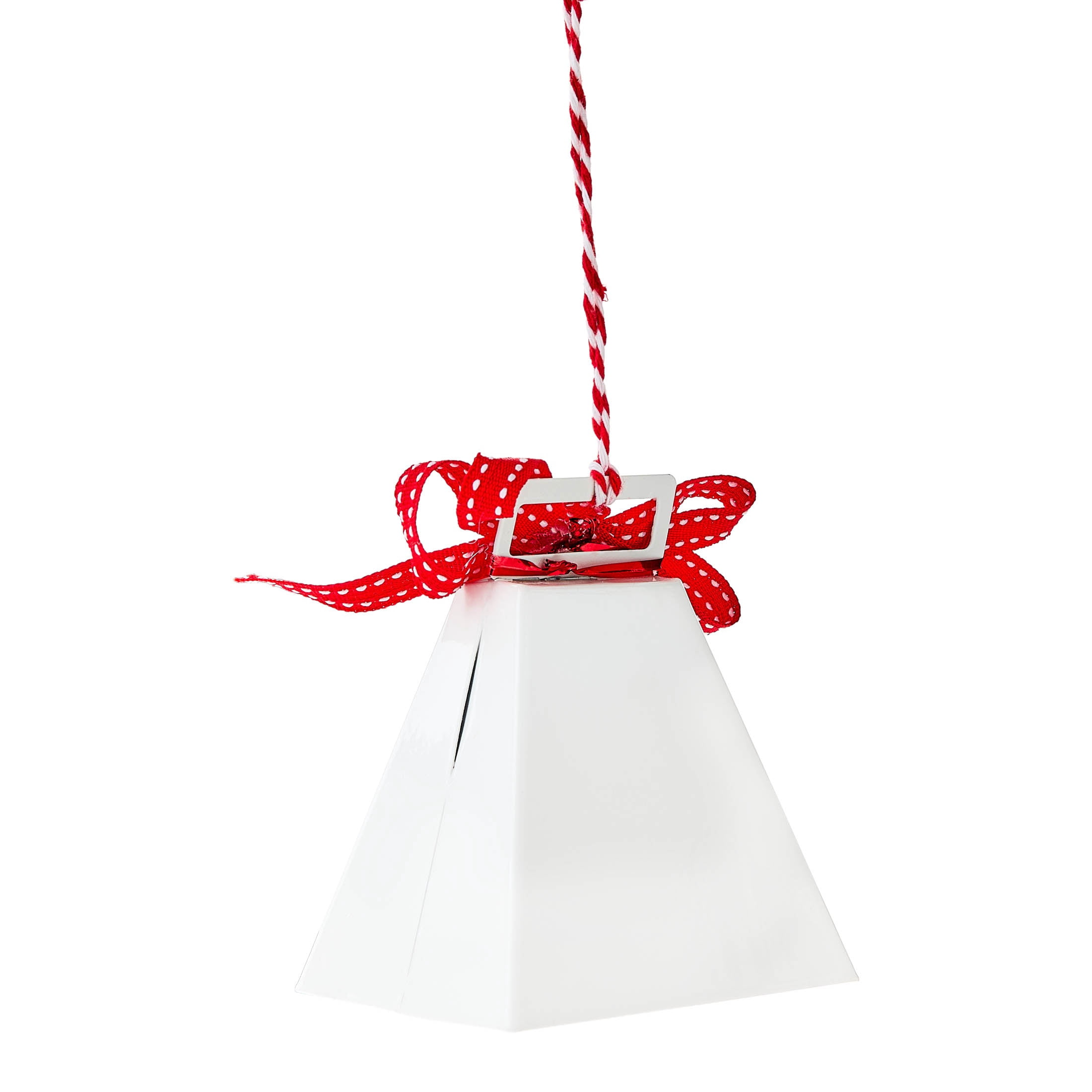 Red/White/Green Metal Merry Christmas Bell Christmas Ornament, 7.5", by Holiday Time