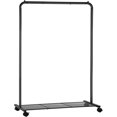 thumbnail image 1 of Clothes Rack with Wheels . Garment Rack Clothing Rack for Hanging Clothes with Dense Mesh Storage Shelf lb Load Capacity Brakes Steel Frame UHSRBK, 1 of 9