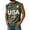 Army Green #045, variant on 4th of July Mens Tank Tops Loose Crew Neck Red White and Blue Print Shirts Sleeveless Independence Day Patriotic USA 250th Anniversary Celebration Party Tees, L
