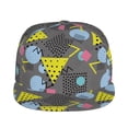 thumbnail image 2 of Fotbe Geometric Flat Bill Visor Cap Classic Snapback Hat Polyester Foam Trucker Hat Trucker Cap Adjustable Baseball Cap, 2 of 9