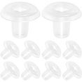 thumbnail image 1 of Miangastore Crochets de Rideau à Pompons Blancs pour Usage Domestique Durables et Robustes avec Surface Lisse 10 Pcs, 1 of 8