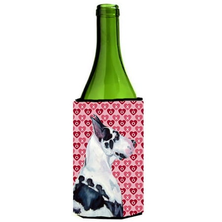 

Great Dane Hearts Love And Valentines Day Portrait Wine Bottle Hugger - 24 oz.