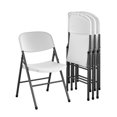 thumbnail image 1 of COSCO Commercial Plastic, Indoor/Outdoor Folding Chair, 300 lb. Weight Rating, Double Braced, White, 4-Pack, 1 of 8