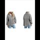 thumbnail image 3 of Sudadera Informal de Mujer con Cuello de Tortuga y Media Cremallera, Jersey Holgado de Larga, Ropa de Otoño Gris S, 3 of 7