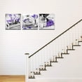 thumbnail image 5 of 3 Piece Canvas Wall Art for Bedroom Bathroom Wall Decor Purple Lavender Flower and Zen Stone Painting Pictures Print on Canvas Spa Still Life Artwork Framed Ready to Hang, 5 of 5