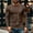 Brown, variant on Today's Deal Abomasnow Men's Muscle Shirts Comfy Long Sleeve Crewneck Thin Pullover Tops Slim Fit Solid Button Down Shirts for Workout Athletic Gym