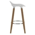 thumbnail image 2 of Set of 2 Mid-Century ABS & Solid Wood 26'' Counter Stool in White, 2 of 7