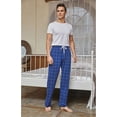 thumbnail image 4 of Vulcanodon Mens Plaid Sleep Pants, Cotton Pajama Pants with Pockets, Soft Lounge Pajama Bottoms for Men (Royal Blue-plaid, XX-Large), 4 of 6