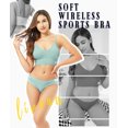thumbnail image 4 of Livona 3 Pack Sports Bras for Women- Wireless Soft Workout Bra, Padded Fitness Bralette, Comfort Crop Cami Tank S-XXL, 4 of 6
