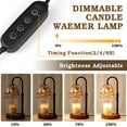 thumbnail image 3 of Funistree Flower Candle Warmer Lamp with Timer & Dimmer, Adjustable Height, House Warming Birthday Gifts for Women Mom, Wax Warmer Lamp for Jar Candles with 2 Bulbs, 3 of 7