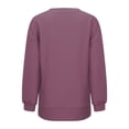 thumbnail image 3 of NINGMENG Hauts pour Femmes Couleur Unie Col Rond Manches Longues Tricotés Légers Chandail Tee-Shirts Vêtements de Sport, Violet, m, 3 of 8