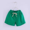 thumbnail image 4 of LLYWEY Girls Bermuda Shorts, Boys Knee Length Shorts, Kids Casual Summer Solid Elastic Waist Straight Leg Shorts with Pockets 2-3 Years, 4 of 8