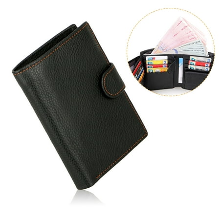 Men's Wallet, EEEKit Men's Genuine Leather Trifold Wallet Credit Card Holder Multie-Function ID Cash Coin Purse with Full RFID Protection