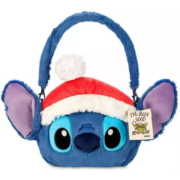 Disney 2024 Holiday Santa Stitch Plush Bag