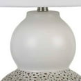 thumbnail image 3 of 24 Inch Ceramic Urn Base Table Lamp, Tapered Fabric Shade, Set of 2, Gray- Saltoro Sherpi, 3 of 5