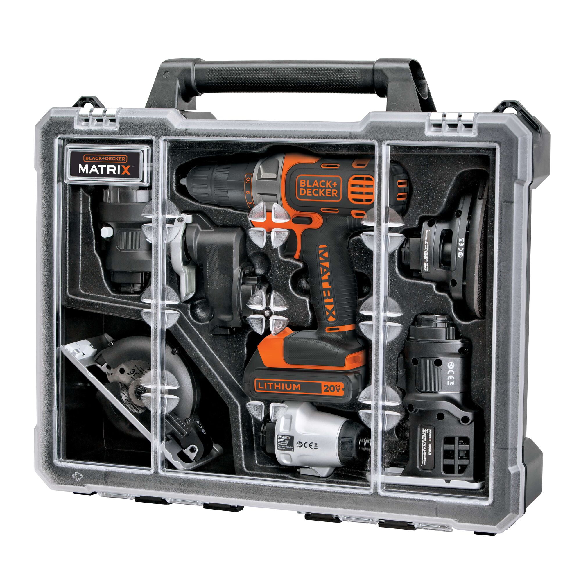 BLACK+DECKER Tool Tote Bag For Matrix System, Wide-Mouth, 21-Inch (BDCMTSB)