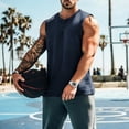 thumbnail image 5 of ZyeKqe Mens Tank Tops Casual Summer Sleeveless Beach Tops Crew Neck Buttons Loose Comfy Blouses, 5 of 5