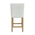 thumbnail image 5 of HomePop Classic 25" Indoor Upholstered Counter Stool, Cream Mini Grid Pattern, 5 of 9