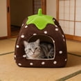 thumbnail image 6 of Strawberry-Shaped Small Pet Bed, Removable Washable 3-in-1 Hideout Tent for Guinea Pigs, Rabbits, Cats & Small Animals, 6 of 6