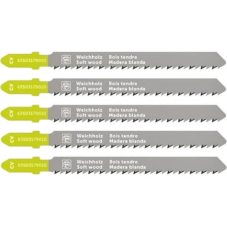 Fein 3 Inch 10 Tpi Chrome-Vanadium Jigsaw Blades, 5 Pack