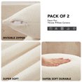 thumbnail image 4 of Deconovo Boucle Textured Pillow Covers for Living Room, Faux Fur Throw Pillowcases, 20"x20", White, Set of 2, 4 of 5