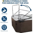 thumbnail image 1 of Royalbelle Black Hot Tub Cover Lift, Adjustable Width 69-96 Inch, Single-Person, 1 of 8