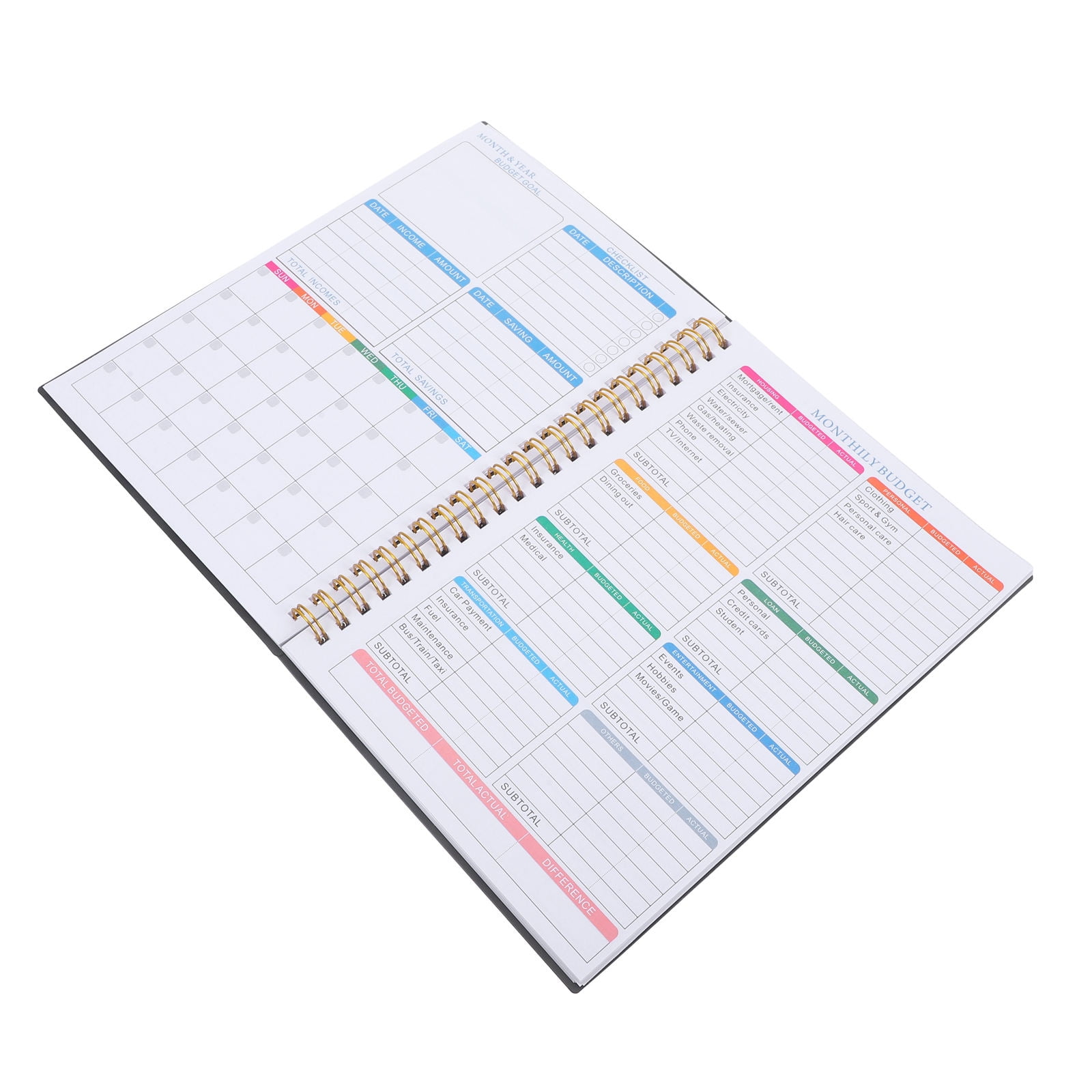 RENACLIPY Portable Budget Book Planner for Cash Recording and Monthly Planning