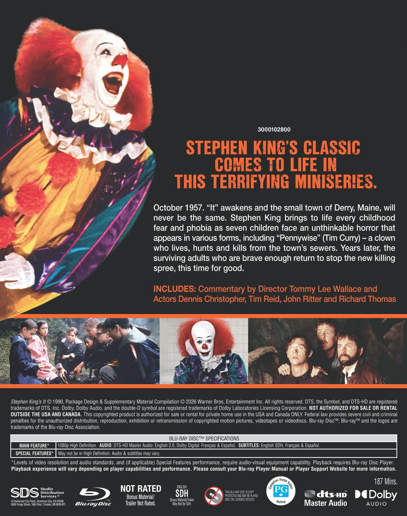 Stephen King's It! (Blu-ray), Horror, Warner Bros.