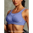 thumbnail image 4 of Wingslove Women's Sports Bra Full Coverage Wireless Bra Plus Size High Impact Non Padded Workout Bra,Purple 46C, 4 of 9