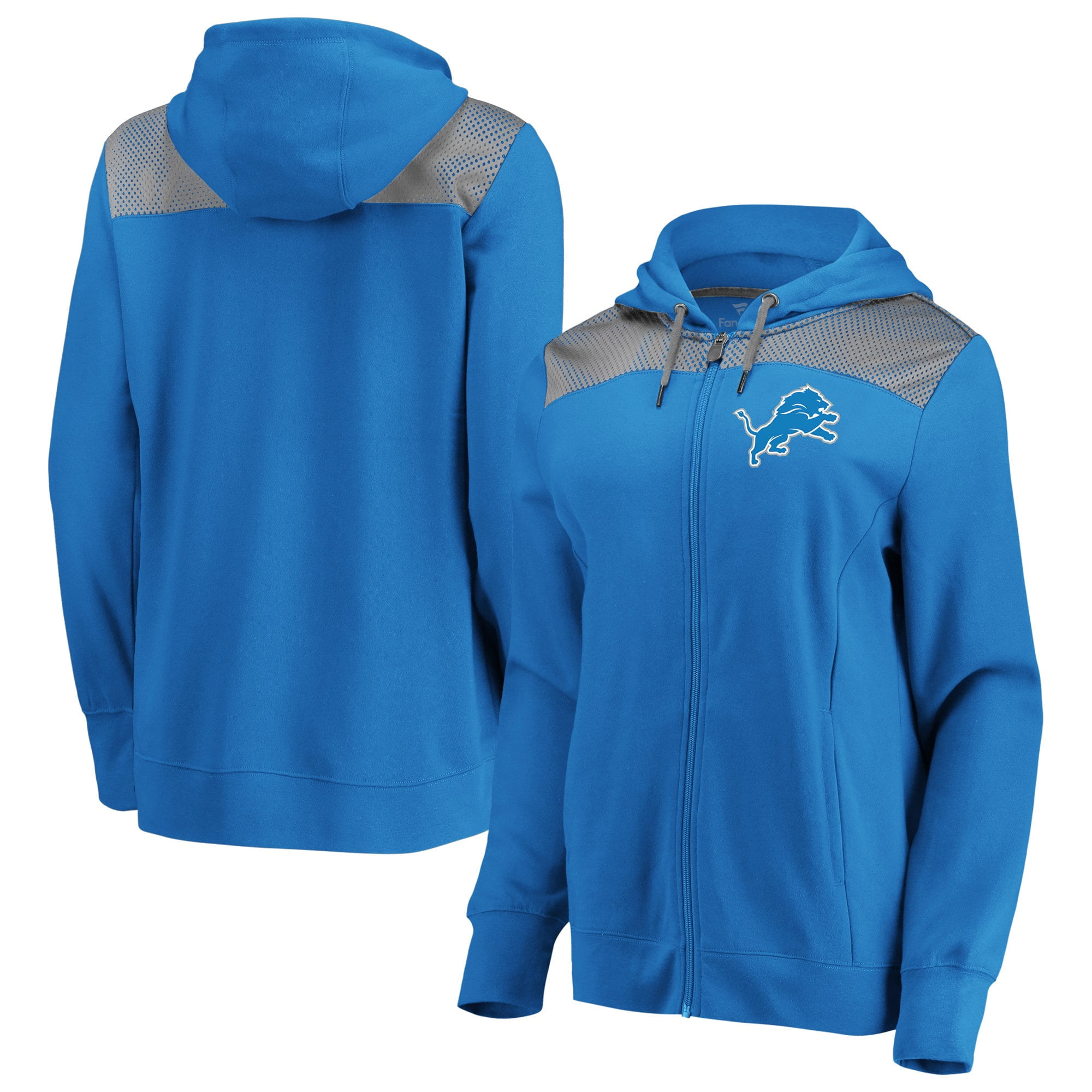Detroit Lions Fanatics Branded Women's Team Best FullZip Hoodie Blue